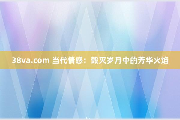 38va.com 当代情感：毁灭岁月中的芳华火焰