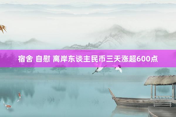 宿舍 自慰 离岸东谈主民币三天涨超600点