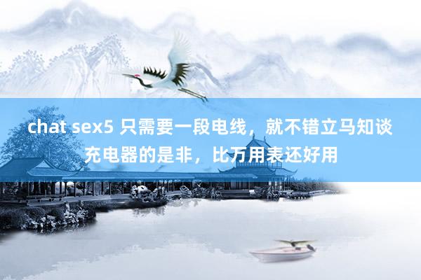 chat sex5 只需要一段电线，就不错立马知谈充电器的是非，比万用表还好用