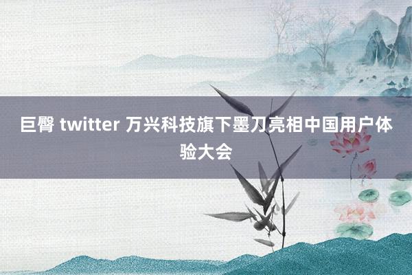 巨臀 twitter 万兴科技旗下墨刀亮相中国用户体验大会