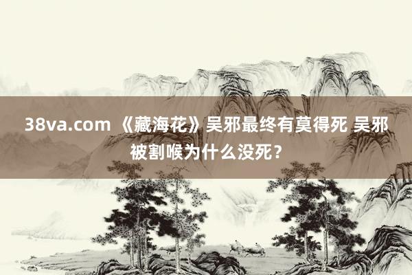 38va.com 《藏海花》吴邪最终有莫得死 吴邪被割喉为什么没死？