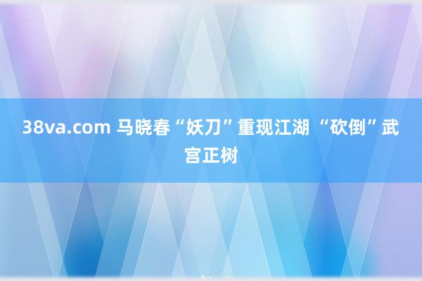 38va.com 马晓春“妖刀”重现江湖 “砍倒”武宫正树